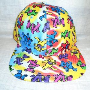 Grateful Dead Dancing Bears Men's Tie Dye Snapback BioWorld Baseball Cap Hat